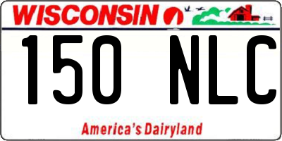 WI license plate 150NLC