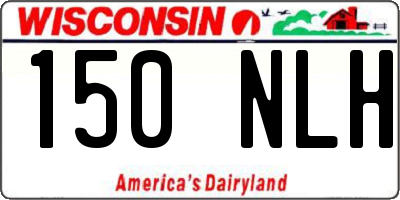 WI license plate 150NLH