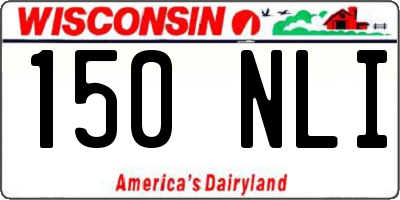 WI license plate 150NLI