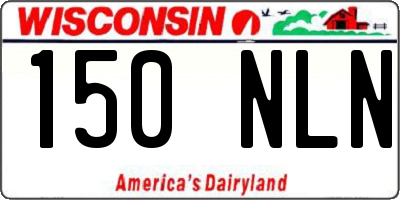 WI license plate 150NLN