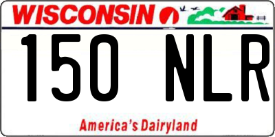 WI license plate 150NLR