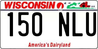 WI license plate 150NLU