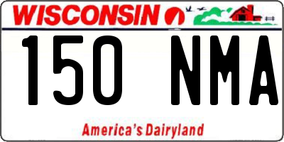 WI license plate 150NMA