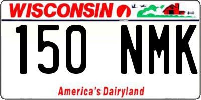 WI license plate 150NMK