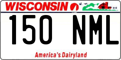 WI license plate 150NML