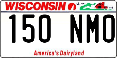 WI license plate 150NMO