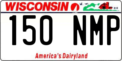 WI license plate 150NMP