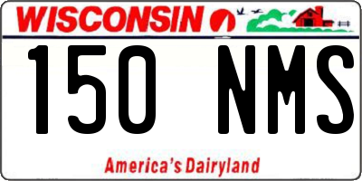 WI license plate 150NMS