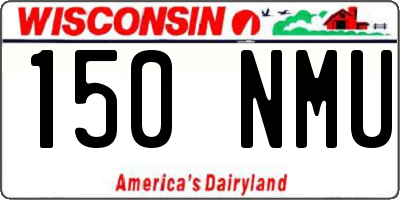 WI license plate 150NMU