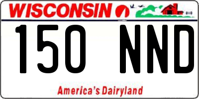 WI license plate 150NND