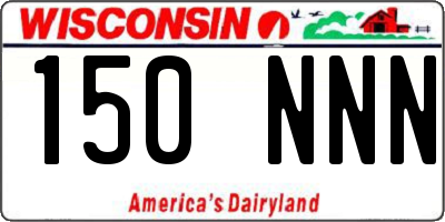 WI license plate 150NNN