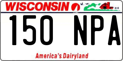 WI license plate 150NPA