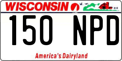 WI license plate 150NPD