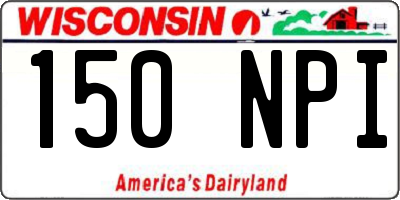 WI license plate 150NPI