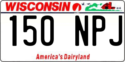 WI license plate 150NPJ