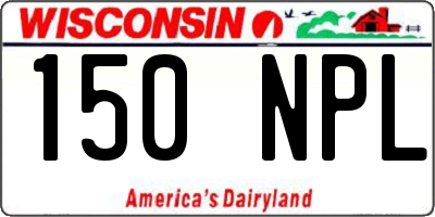 WI license plate 150NPL