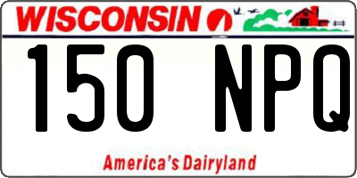 WI license plate 150NPQ