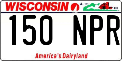 WI license plate 150NPR
