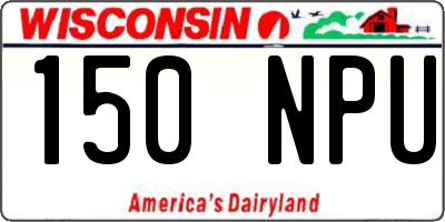 WI license plate 150NPU