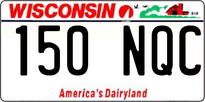 WI license plate 150NQC