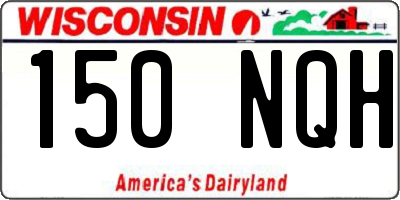 WI license plate 150NQH