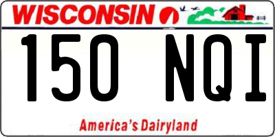 WI license plate 150NQI