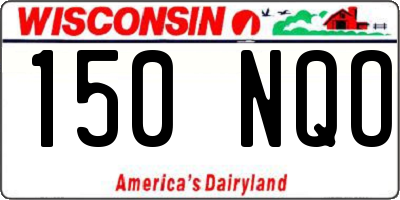 WI license plate 150NQO