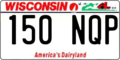 WI license plate 150NQP