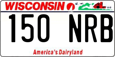 WI license plate 150NRB