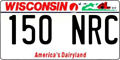 WI license plate 150NRC