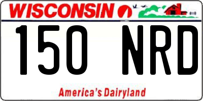 WI license plate 150NRD