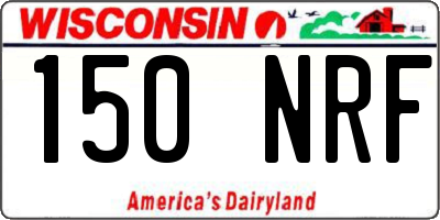 WI license plate 150NRF