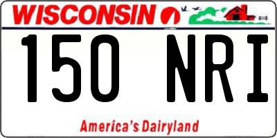 WI license plate 150NRI