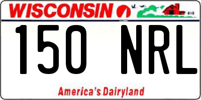 WI license plate 150NRL