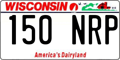 WI license plate 150NRP