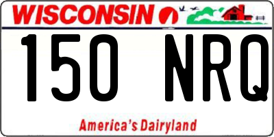 WI license plate 150NRQ