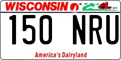 WI license plate 150NRU