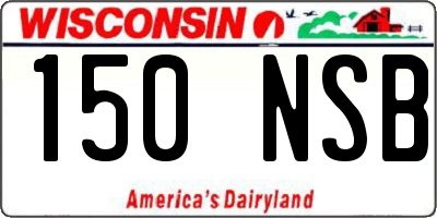 WI license plate 150NSB