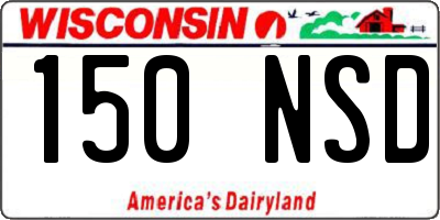 WI license plate 150NSD