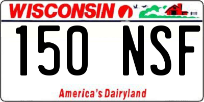 WI license plate 150NSF