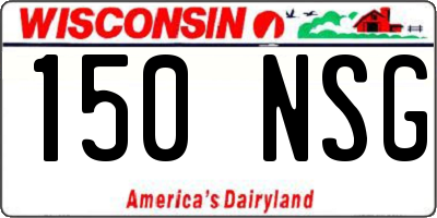 WI license plate 150NSG