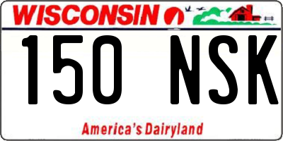 WI license plate 150NSK