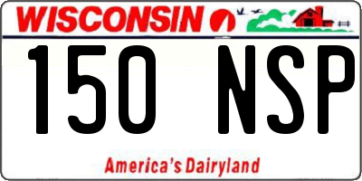 WI license plate 150NSP