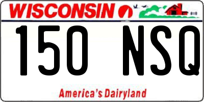 WI license plate 150NSQ