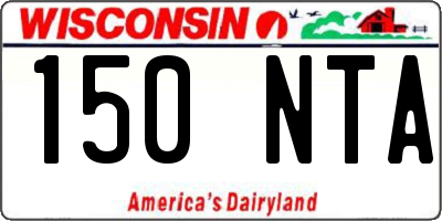 WI license plate 150NTA