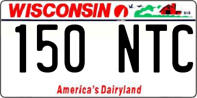 WI license plate 150NTC
