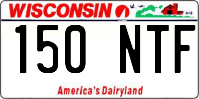 WI license plate 150NTF