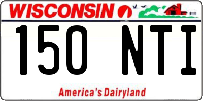 WI license plate 150NTI