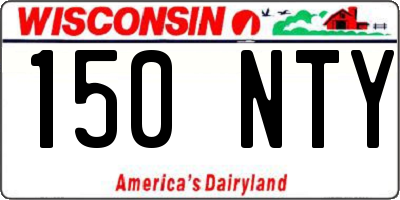 WI license plate 150NTY