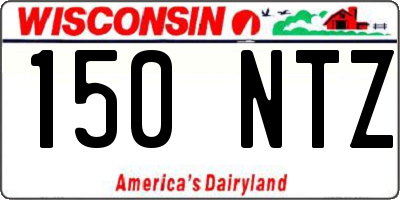 WI license plate 150NTZ